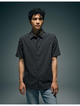 Flying Machine - Black Vertical Stripes Original Shirt