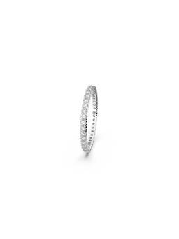 SWAROVSKI - Matrix Vittore Ring, Round Cut, White, Silver-Tone Finish