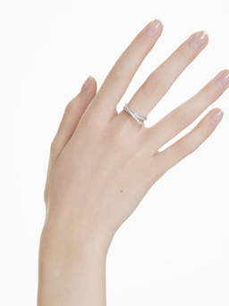 SWAROVSKI - Hyperbola Ring, Mixed Cuts, White, Rhodium Plated (52)