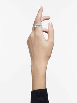 SWAROVSKI - Matrix Vittore Ring, Baguette Cut, White, Rhodium Plated (58)