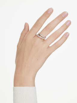 SWAROVSKI - Hyperbola Ring, Mixed Cuts, White, Mixed Metal Finish (55)