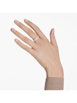 SWAROVSKI - Matrix Ring, Baguette Cut, White, Silver-Tone Finish