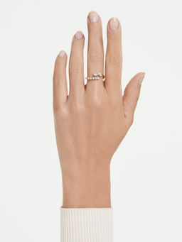 SWAROVSKI - Mesmera Open Ring, Mixed Cuts, White, 18K Gold Finish