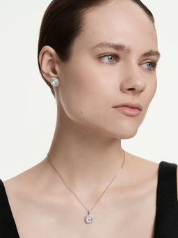 SWAROVSKI - Una Angelic Set, Cushion Cut, White, Rhodium Plated Jewellery Sets
