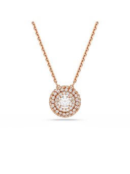 SWAROVSKI - Sublima Necklace, Round Cut, White, 18K Rose Gold Finish