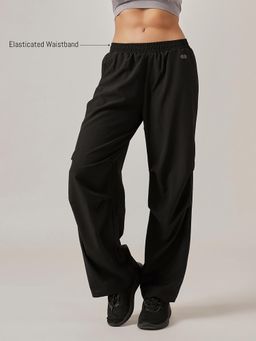 Clovia - Women Black Comfort-Fit Active Track Pants