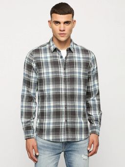 Pepe Jeans - Blue Checks Long Sleeve Shirt