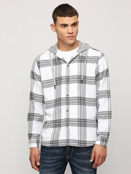 Pepe Jeans - White Checked Full Sleeves Shirt