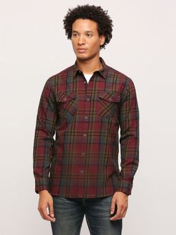 Pepe Jeans - Multi-Color Checks Long Sleeve Slim Fit Shirt