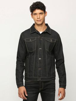 Pepe Jeans - Black Front Pocket Trucker Fit Denim Jacket
