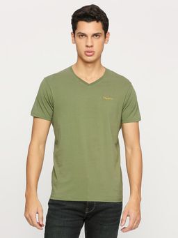 Pepe Jeans - Olive V Neck Short Sleeves T-Shirt