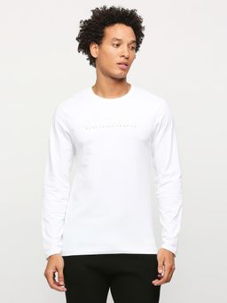 Pepe Jeans - White Graphic Print Full Sleeves T-Shirt