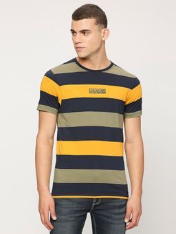 Pepe Jeans - Yellow Striped Short Sleeves T-Shirt