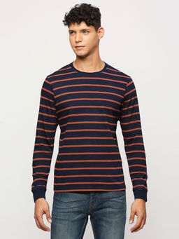 Pepe Jeans - Blue Striped Full Sleeves T-Shirt