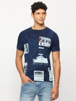 Pepe Jeans - Indigo Graphic Print Short Sleeves T-Shirt