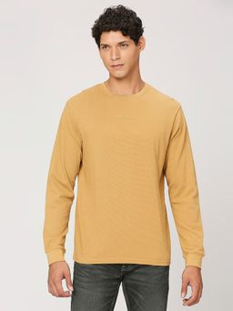 Pepe Jeans - Khaki Round Neck Full Sleeves T-Shirt