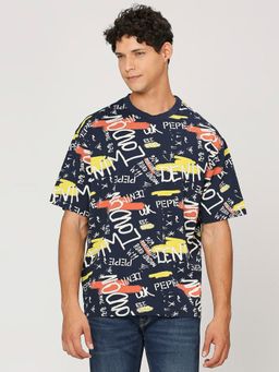 Pepe Jeans - Navy Blue Round Neck Short Sleeves T-Shirt