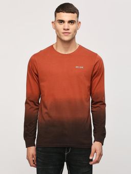 Pepe Jeans - Red Ombre Printed Long Sleeve T-Shirt