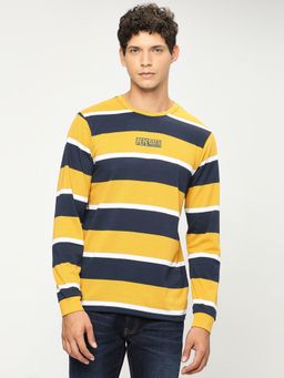 Pepe Jeans - Yellow Striped Full Sleeves T-Shirt