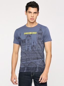 Pepe Jeans - Blue Graphic Print Short Sleeves T-Shirt