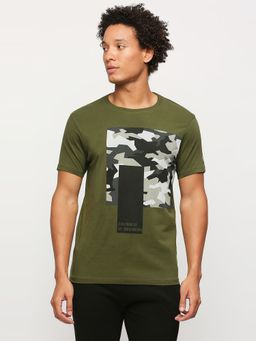 Pepe Jeans - Olive Graphic Print Short Sleeves T-Shirt