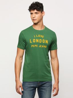 Pepe Jeans - Green Printed Short Sleeve T-Shirt