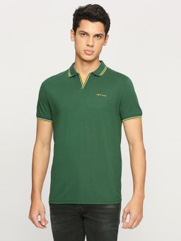 Pepe Jeans - Bottle Green Johnny Collar Short Sleeves Polo T-Shirt
