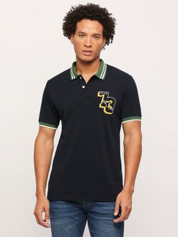 Pepe Jeans - Blue Graphic Print Short Sleeves Polo T-Shirt