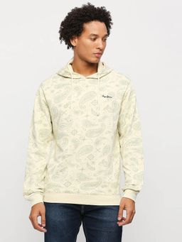 Pepe Jeans - White All Over Printed Hooded Sweatshirt