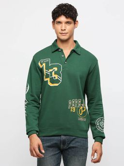 Pepe Jeans - Green Typography Printed Sweatshirt