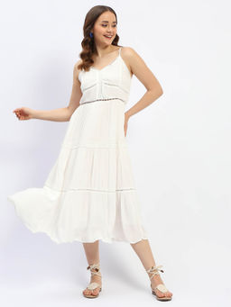 Madame - White Tiered Cami Cotton Dress