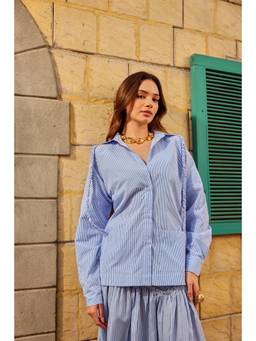 PUNEET KAPOOR LABEL - Blue String Shirt