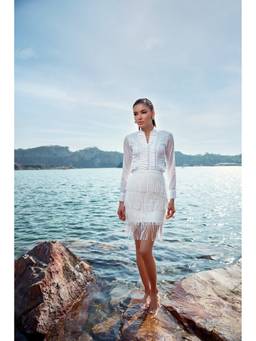 PUNEET KAPOOR LABEL - White Escape Shirt