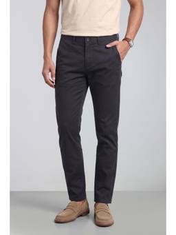 Peter England - Mens Cotton Blend Black Casual Trouser