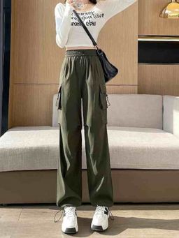 Outzidr - Multi Pocket Olive Cargo Pant