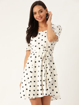 Twenty Dresses by Nykaa Fashion - You Look So Lovely White Dress With Belt