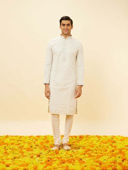 Twamev - Blue Georgette Embroidered Kurta and Churidar (Set of 2)