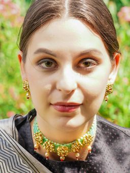 Odette - Multi-Color Mixed Metal Detailing Jewellery Set