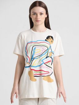 ONLY - White Graphic Print T-Shirt