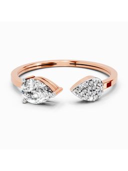 Sparkles - Lab Grown Diamond 0.55 Carat Pear Ring Rose Gold