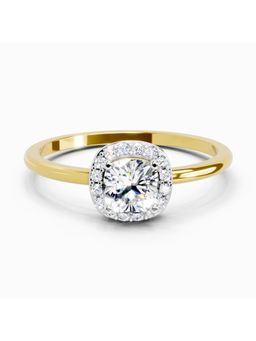 Sparkles - Lab Grown Diamond 0.66 Carat Cushion Shape Halo Engagement Diamond Ring Gold