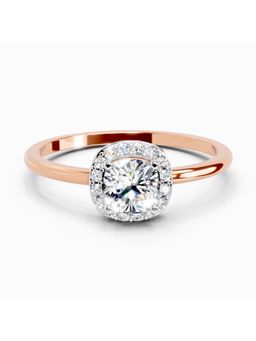 Sparkles - Lab Grown Diamond 0.66 Carat Cushion Shape Halo Engagement Diamond Ring Rose Gold