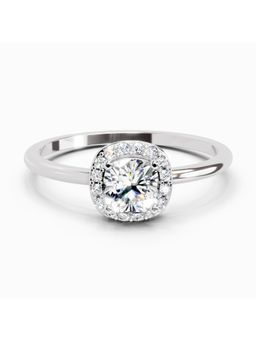 Sparkles - Lab Grown Diamond 0.66 Carat Cushion Shape Halo Engagement Diamond Ring Silver