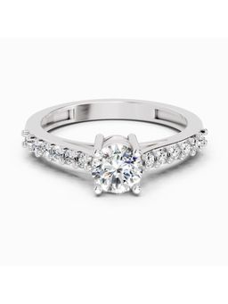Sparkles - Lab Grown Diamond 0.75 Carat Round Shape Diamond Solitaire Ring Silver