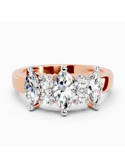 Sparkles - Lab Grown Diamond 1.08 Carat Marquise Three-Stone Ring Rose Gold