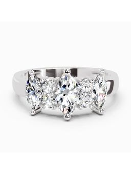 Sparkles - Lab Grown Diamond 1.08 Carat Marquise Three-Stone Ring Silver