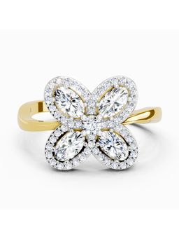 Sparkles - Lab Grown Diamond 1.72 Carat Oval Flower Ring Gold