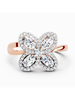 Sparkles - Lab Grown Diamond 1.72 Carat Oval Flower Ring Rose Gold