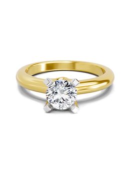 Sparkles - Lab Grown Diamond 0.8 Carat Round Solitaire Ring Gold