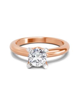 Sparkles - Lab Grown Diamond 0.8 Carat Round Solitaire Ring Rose Gold